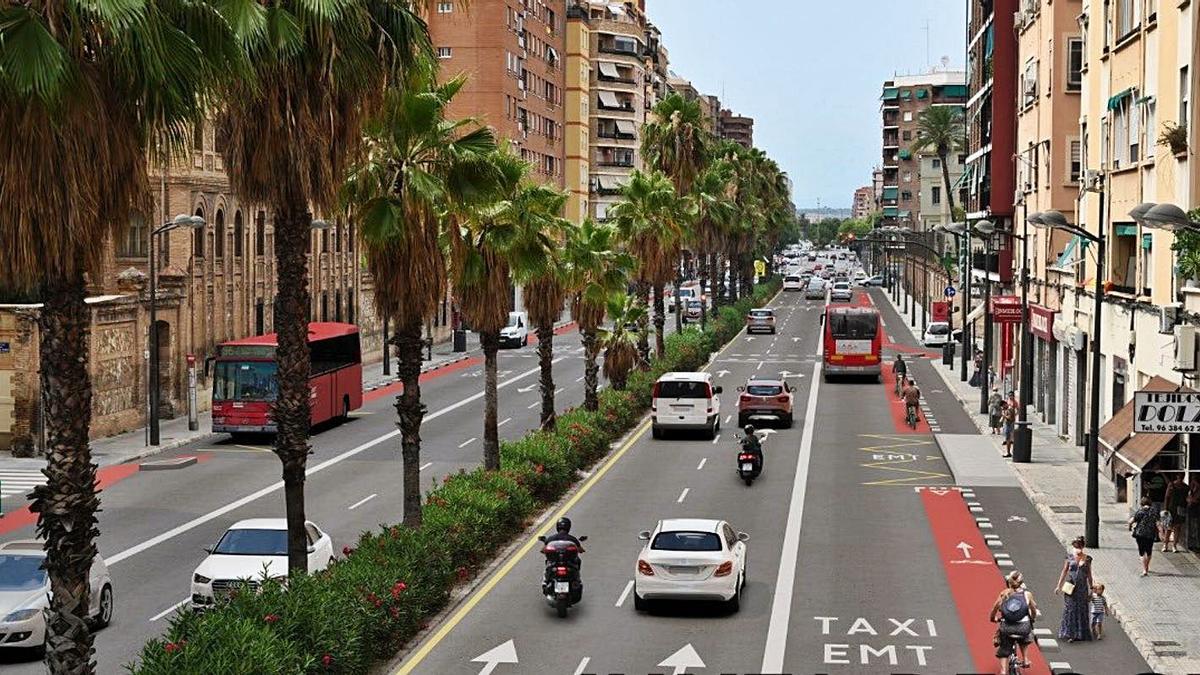 Recreación de la remodelación
 de la avenida Pérez Galdós.  a.v.