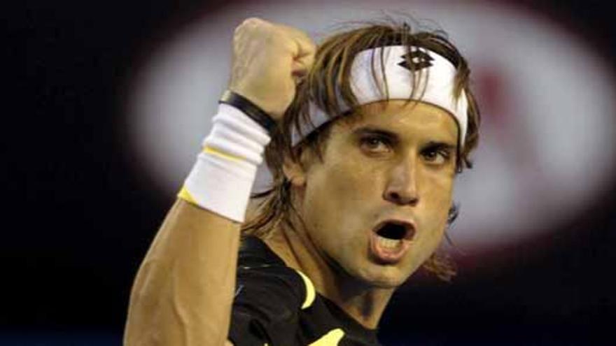 David Ferrer durante el Abierto de Australia.