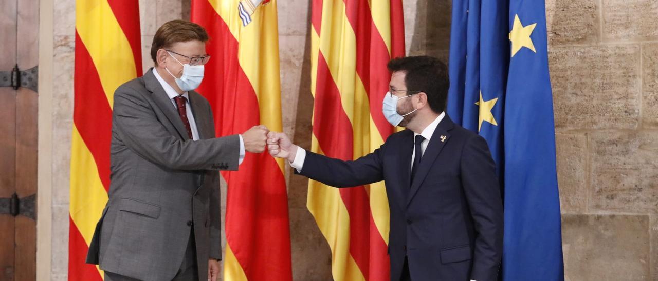 Aragonés ofrece complicidad a Puig para luchar contra la infrafinanciación pero fija como prioridad el referéndum