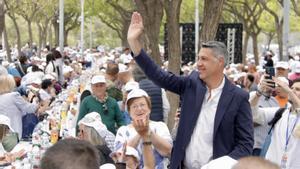 Xavier García Albiol en el acto central de campaña en la tradicional butifarrada del PP