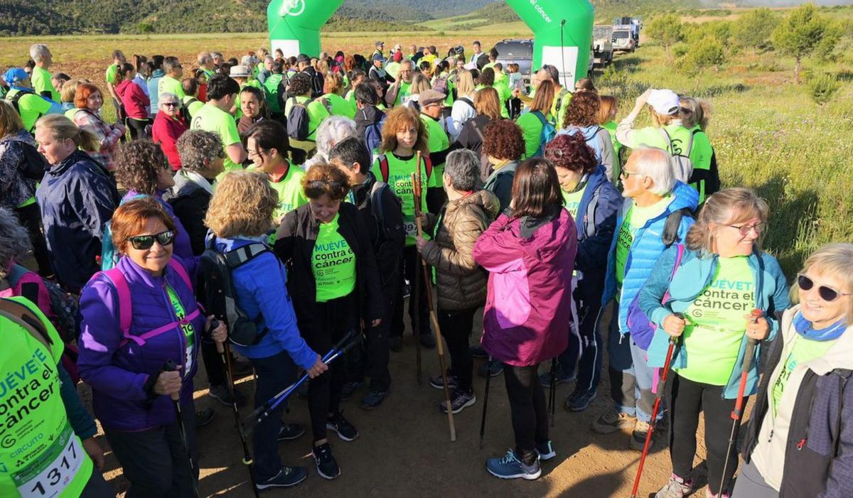 Más de 700 vecinos se congregaron en la andada contra el cáncer. | FAUSTINO SAURA