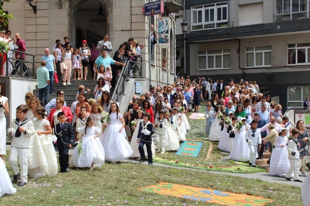 Paula Echevarría, en el Corpus Christi de Candás