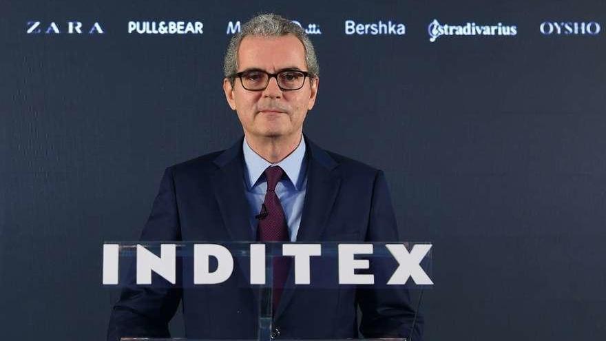 Pablo Isla, presidente de Inditex, durante la presentación de resultados de la compañía.