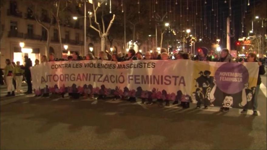 Manifestació contra la violència de gènere a Barcelona