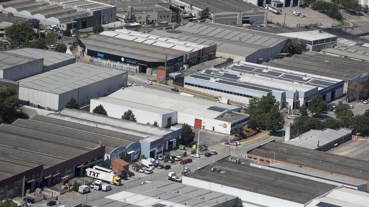 Vista aèria parcial del polígon de Bufalvent de Manresa