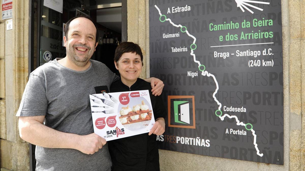 As 3 Portiñas ganó el concurso de As Santas Tapas con una propuesta de bacalao