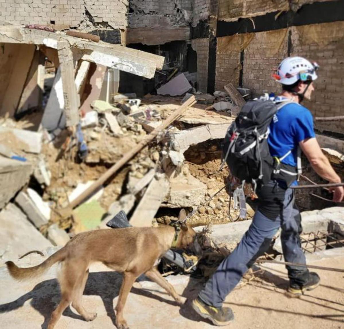 Los guías caninos en Libia: &quot;Había muchos cuerpos enterrados en el lodo&quot; 