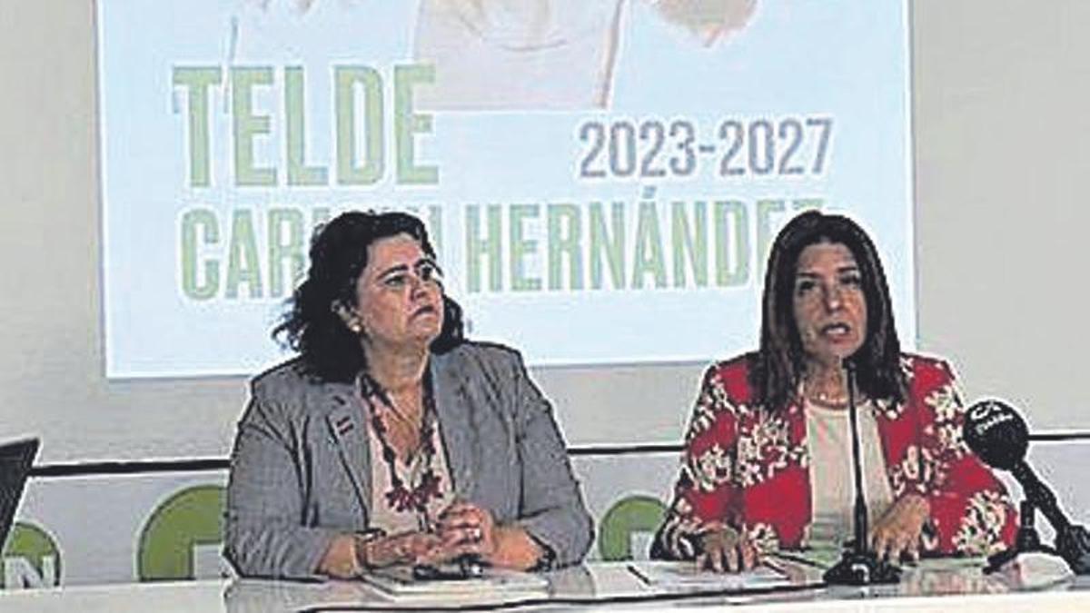 Carmen Hernández, ayer.