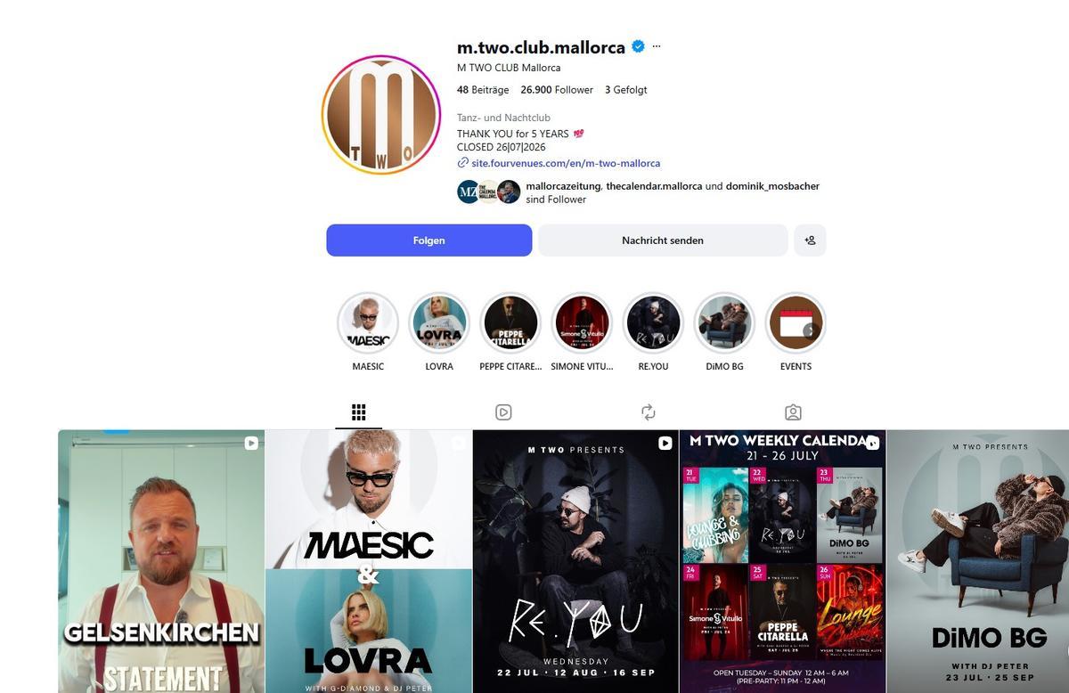 Die Schließung des M TWO Clubs Mallorca in Port d`Andratx ist jetzt wohl endgültig.