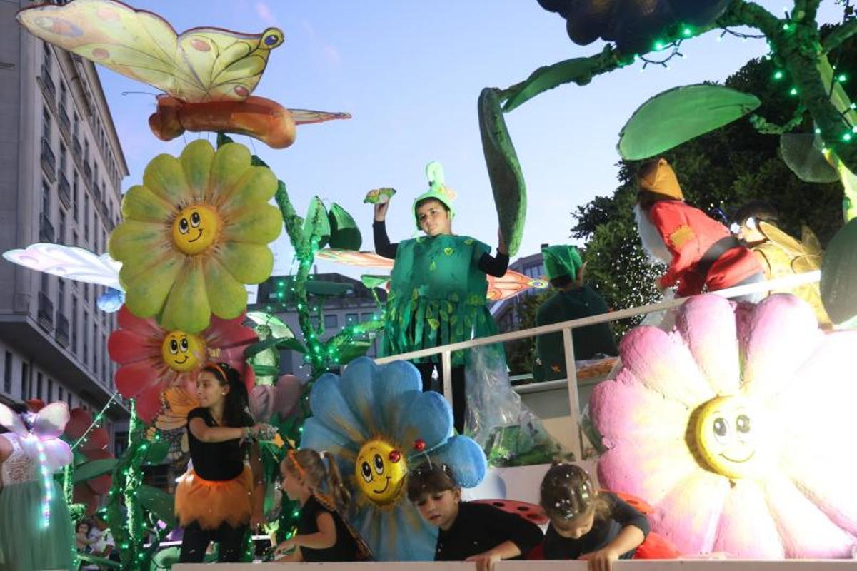 Una de las carrozas del desfile.
