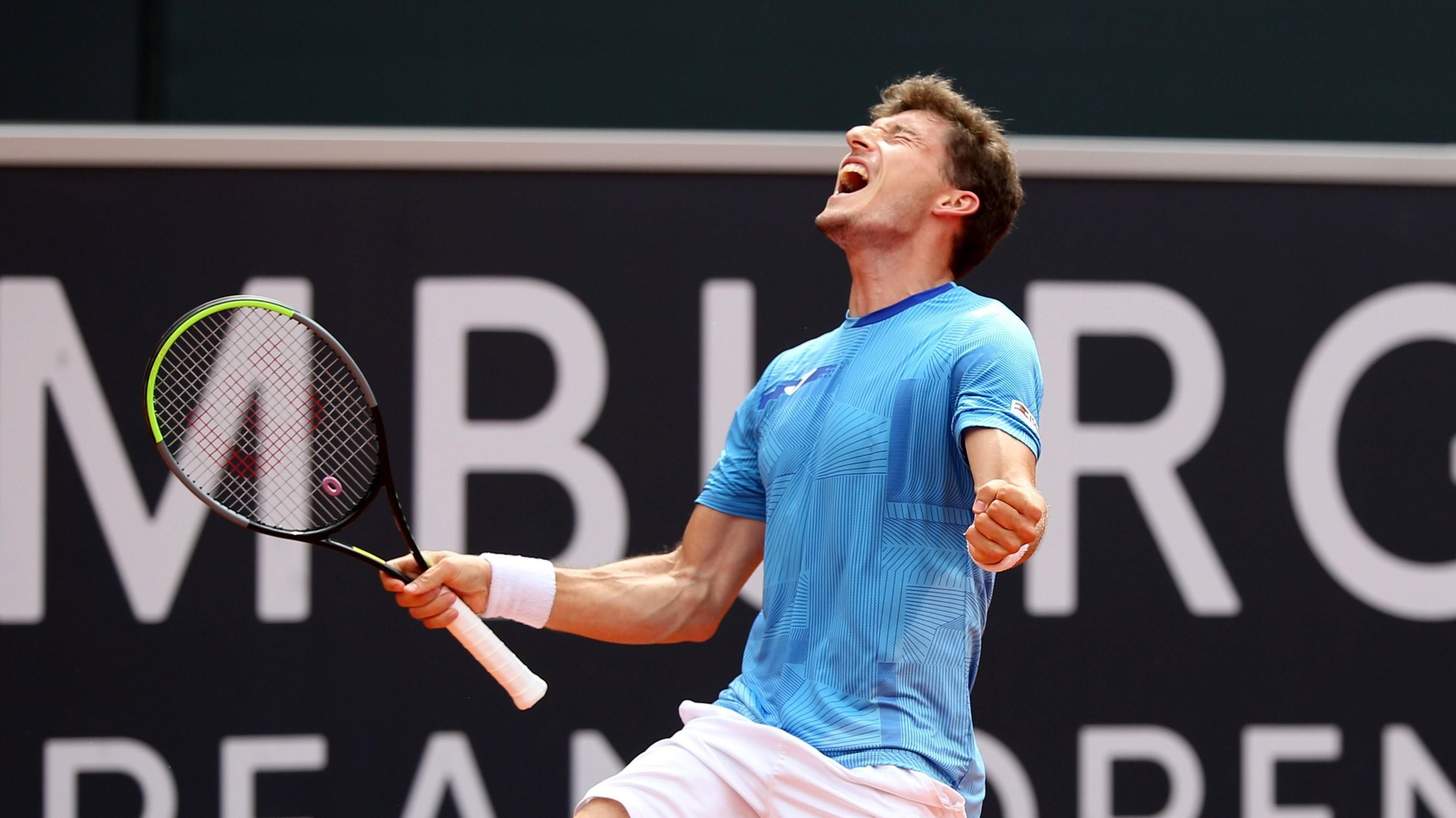 Pablo Carreño, nada más ganar el punto de partido en la final de Hamburgo.