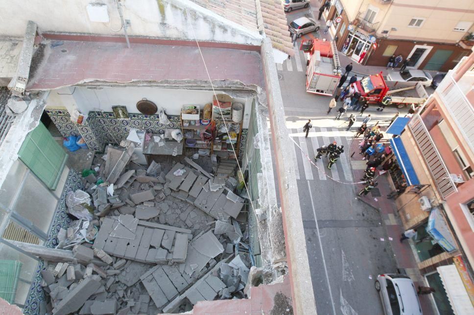 Derrumbe de una casa en Murcia