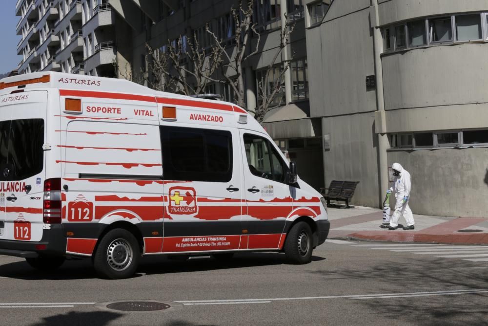 Labores de desinfección en el Santa Teresa