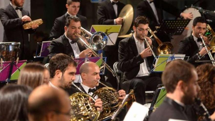Instrumentistas de la Banda de Música de Pontevedra durante un concierto.  // Gustavo Santos