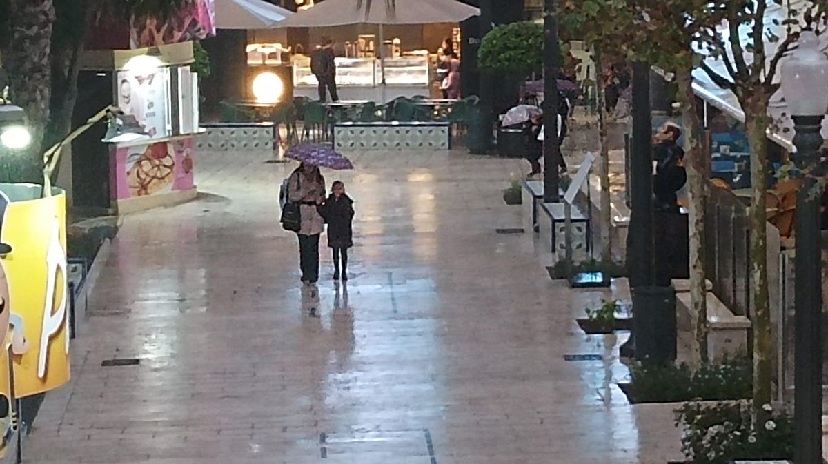 Lluvia en el centro