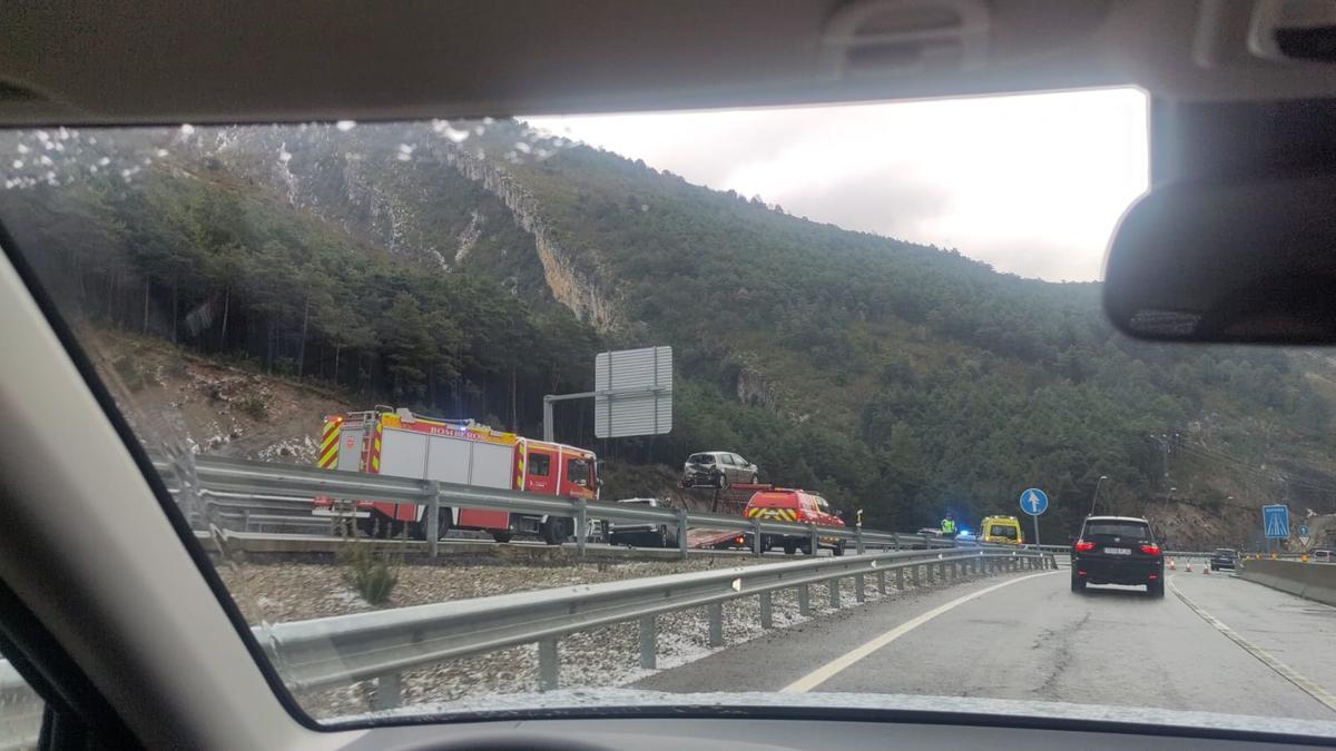 Los vehículos implicados en el accidente.