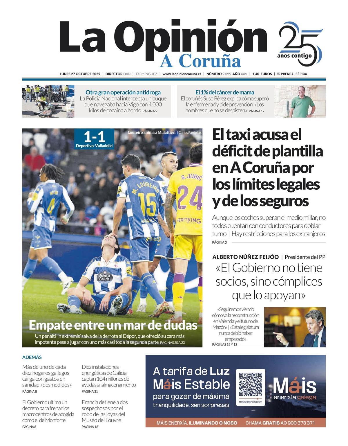 Jornada 11, 27 de octubre: Deportivo 1-1 Valladolid Jornada 11, 27 de octubre: Deportivo 1-1 Valladolid