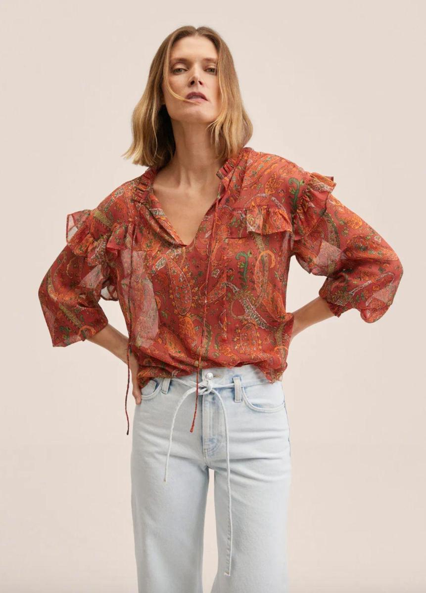 Blusa estampada de Mango outlet