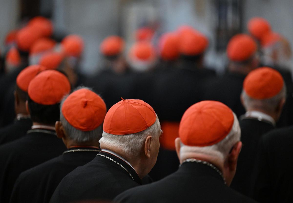 Cardenales en el Vaticano, el pasado 27 de abril.