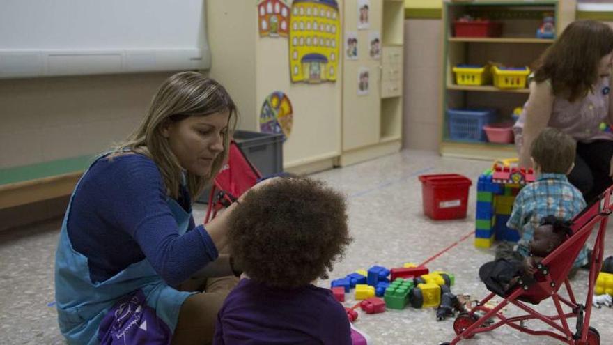 Niños en un aula de 2 años. F. Bustamante