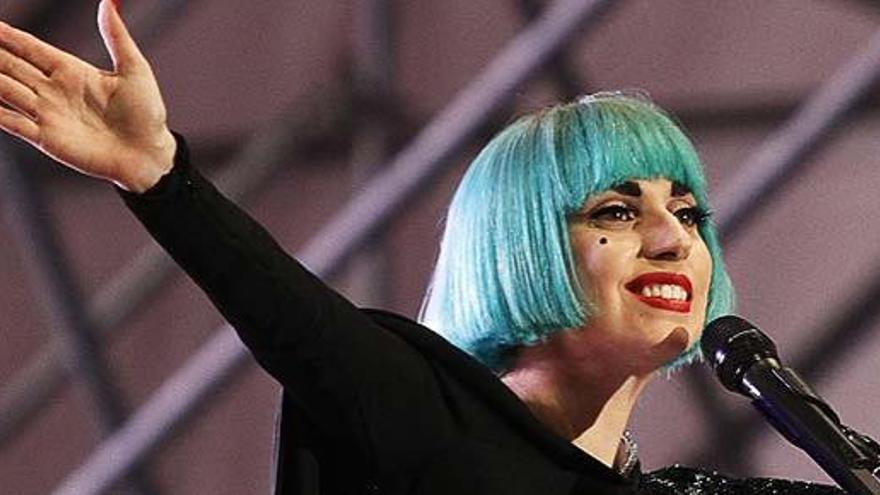 Lady Gaga, durante su actuación en Roma