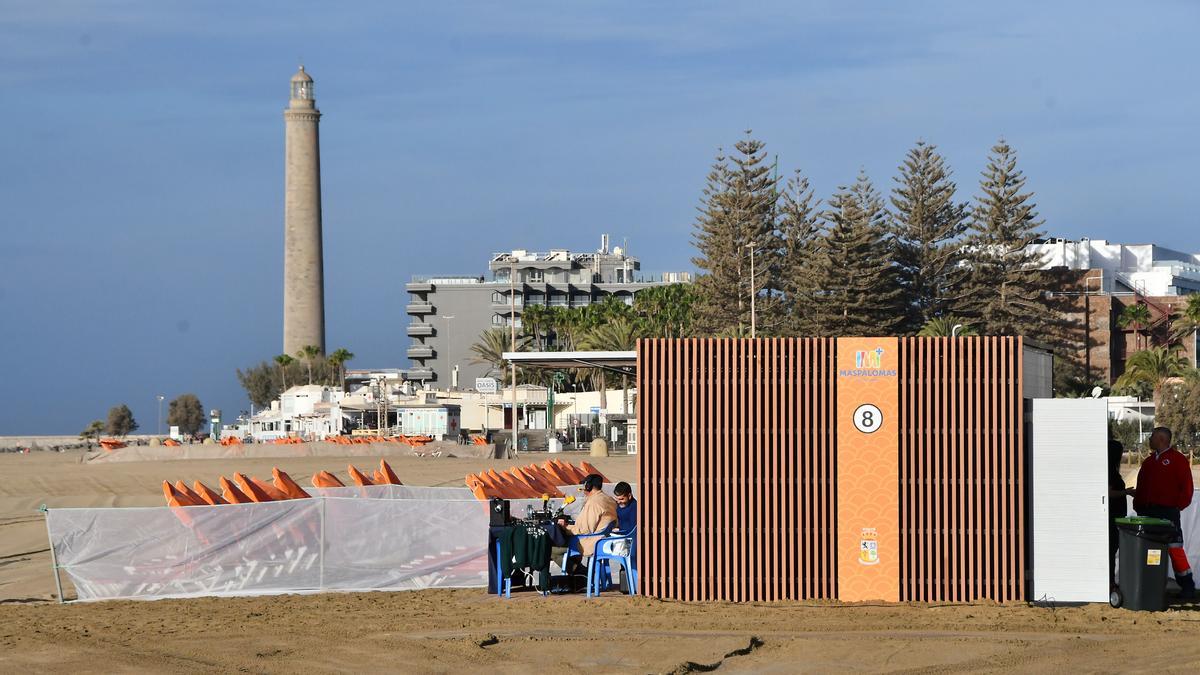 Quiosco en la playa de Maspalomas.