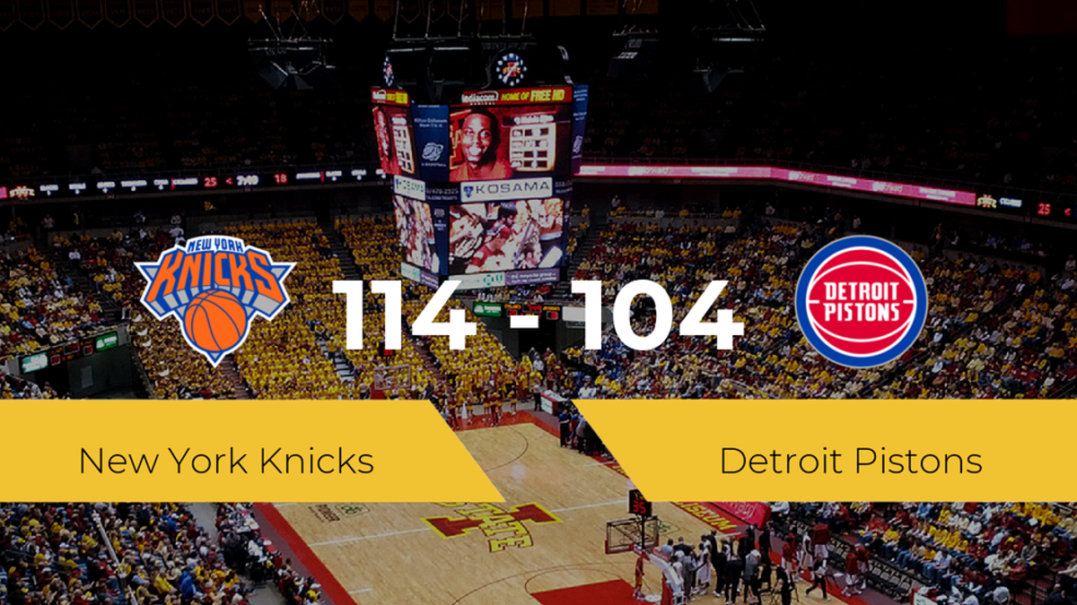 New York Knicks se impone por 114-104 frente a Detroit Pistons