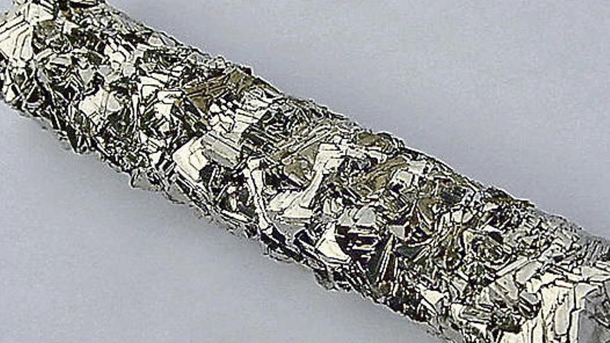 Un ejemplo de metal titanio.