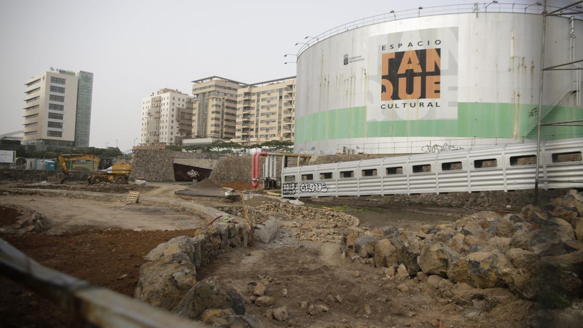 Estado actual de las obras en los alrededores de El Tanque.