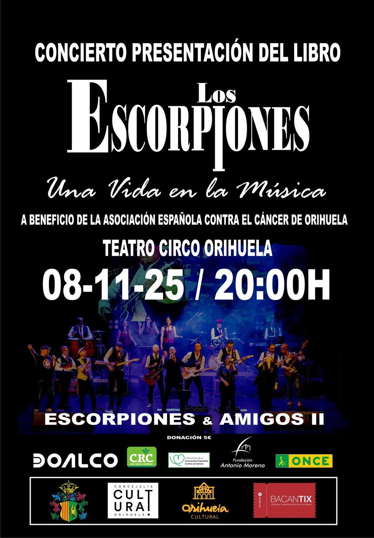 Cartel anunciador del acto de presentación del audio libro en el Teatro Circo de Orihuela