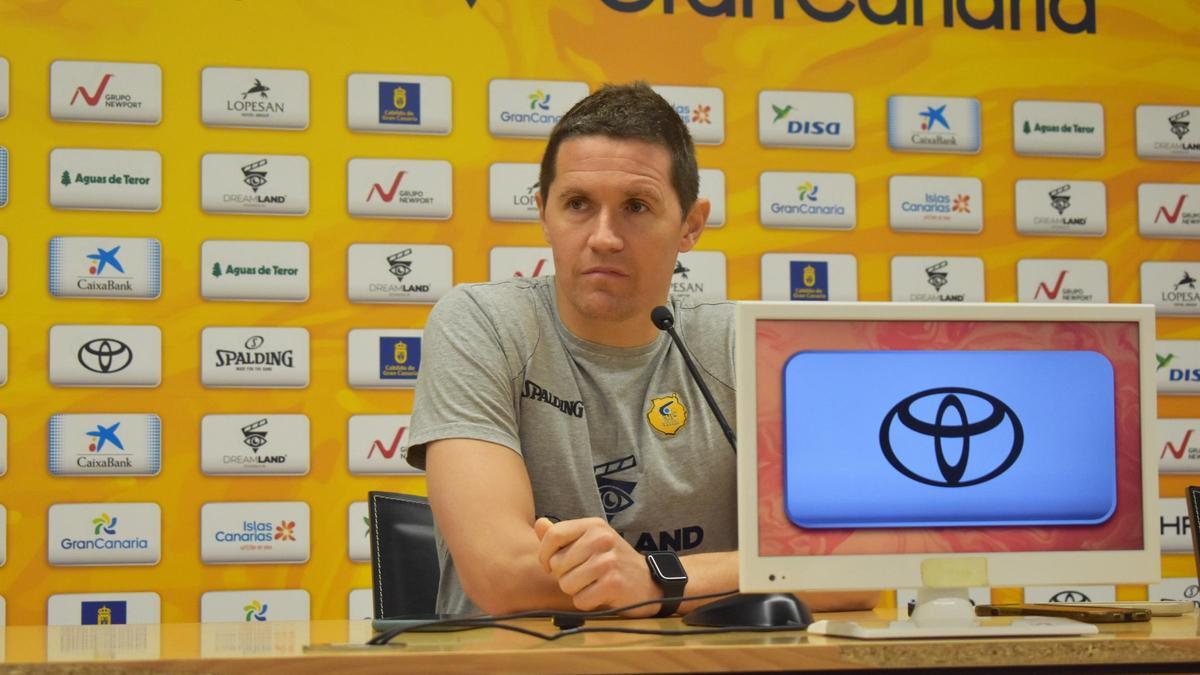 Jaka Lakovic en la rueda de prensa de esta mañana en el Arena.