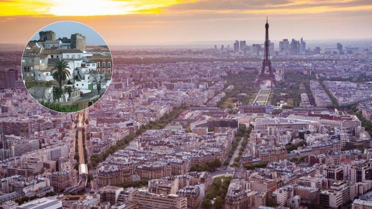 París y la localidad cordobesa que es nueve veces más grande.