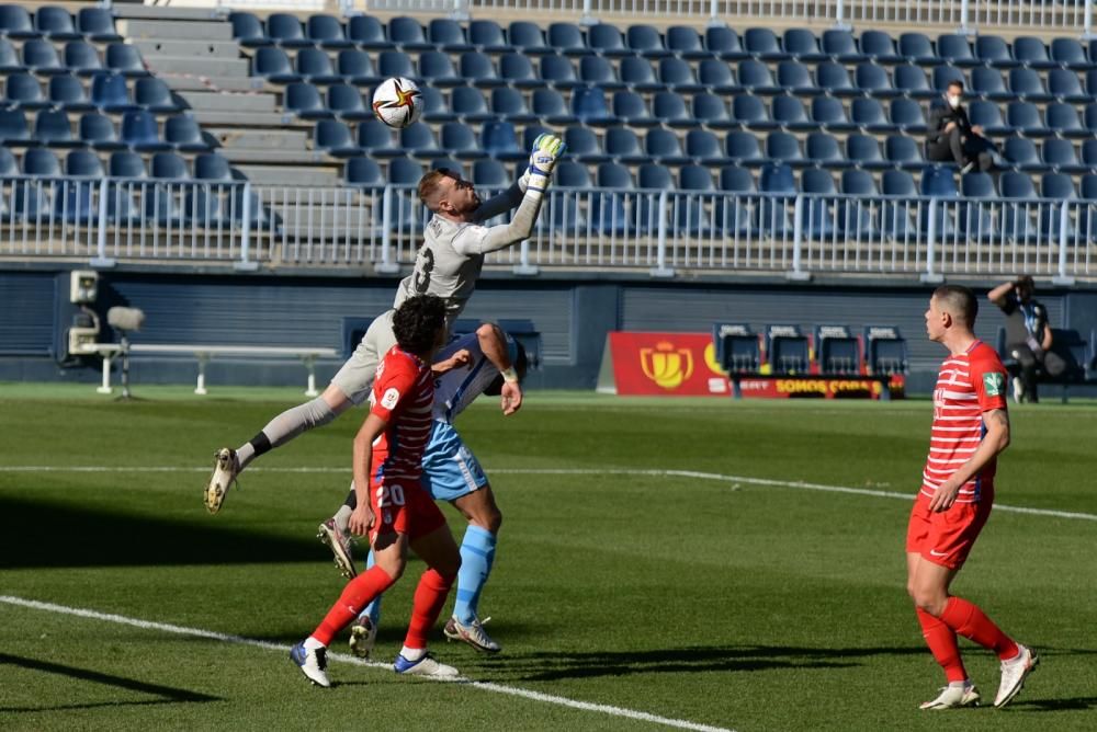 Partido de la Copa del Rey entre el Málaga CF y el Granada.