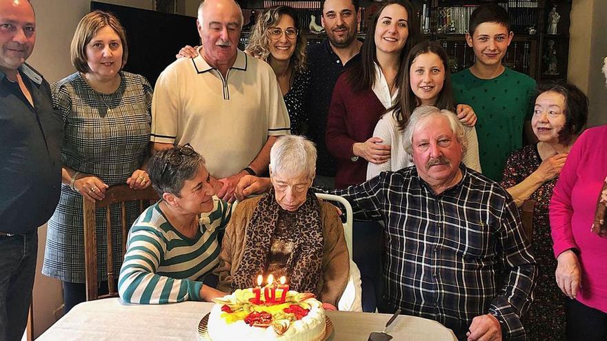 Estrella celebró su 107 cumpleaños, ayer, junto a los familiares más allegados.