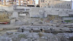 Excavaciones del teatro romano de Tarraco.