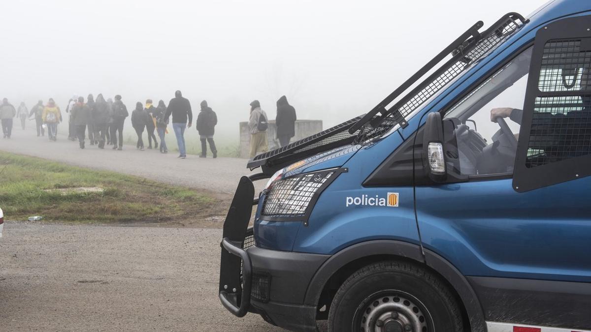 Movilización de los CDR en Alcarràs, Lleida, el pasado 21 de diciembre.