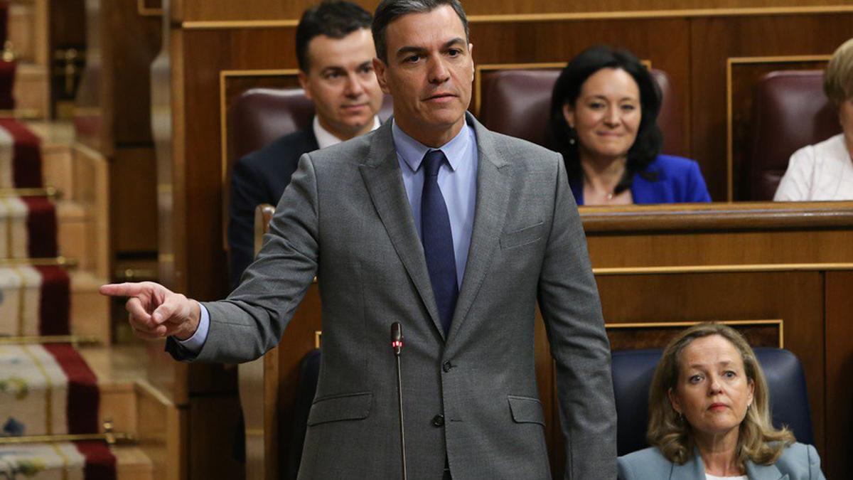 El president del govern espanyol, Pedro Sánchez, a la sessió de control al Congrés