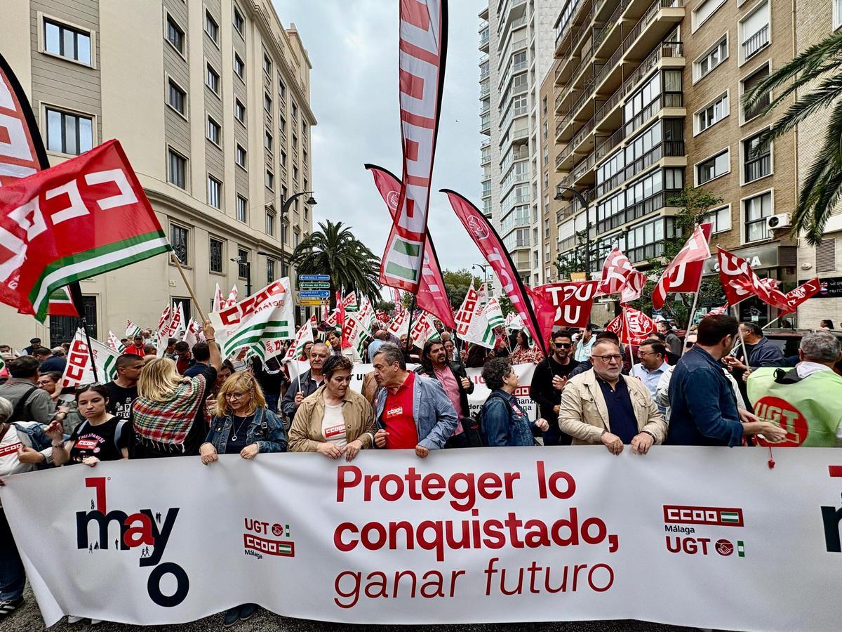 Manifestación del Primero de Mayo de 2025 en Málaga