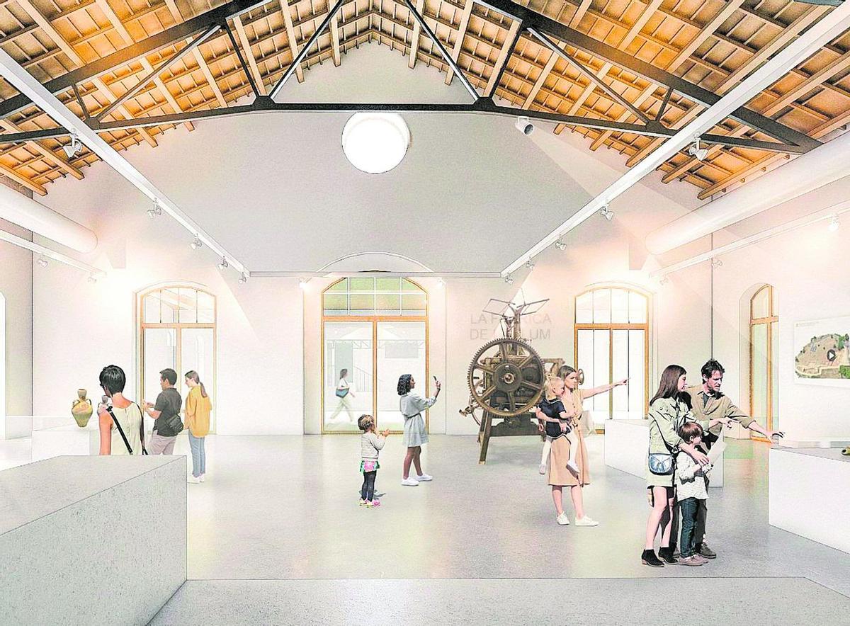 Recreación de cómo quedará la Fàbrica de la Llum tras la rehabilitación para convertirla en museo.