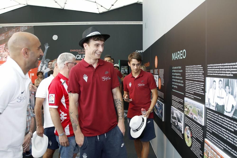 Visita del Sporting de Gijón a la Feria de Muestras de Asturias