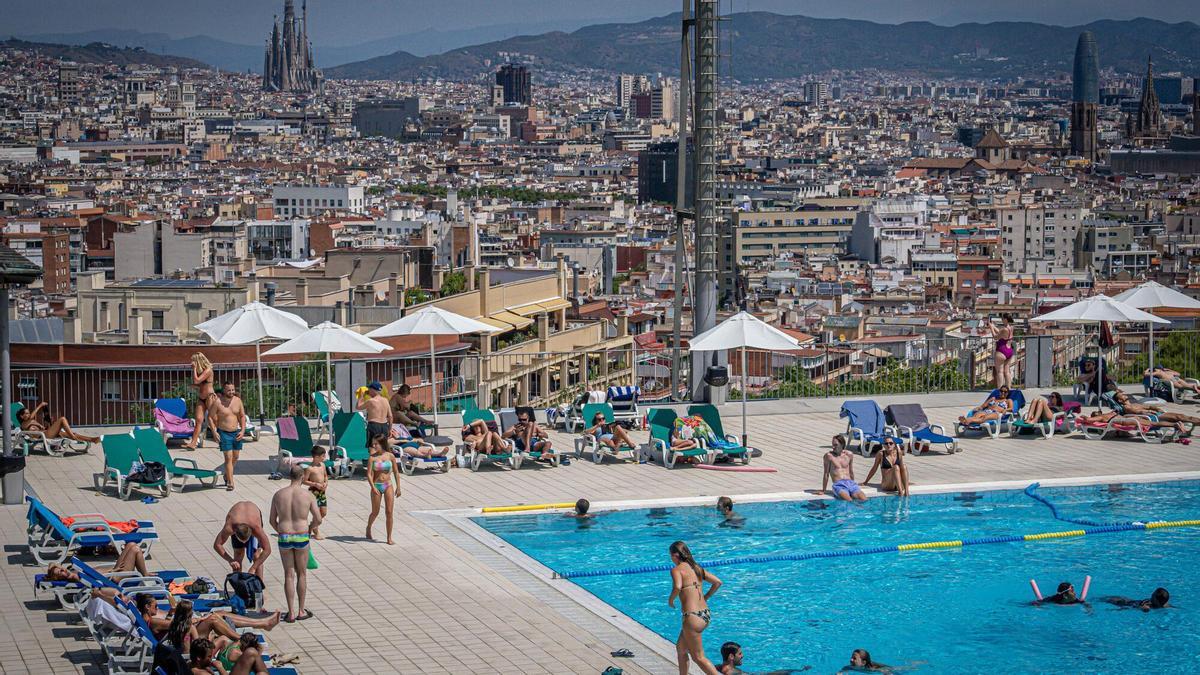 Piscina municipal en Montjuïc.