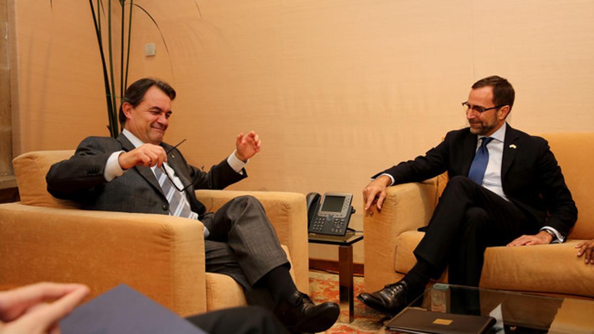 Artur Mas y James Costos, el año pasado.