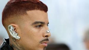 TOPSHOT - Puerto Rican singer Rauw Alejandro arrives for the 2026 Met Gala celebrating Costume Art at the Metropolitan Museum of Art, in New York, on May 4, 2026. (Photo by ANGELA WEISS / AFP)
