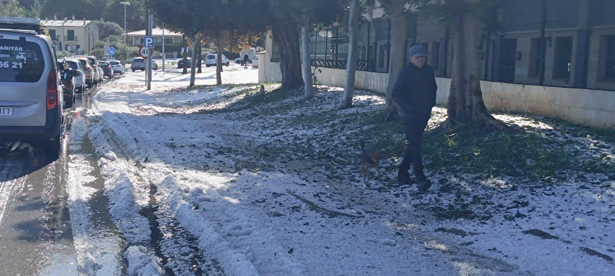 FOTOS | La espectular granizada en Capdepera, en imágenes