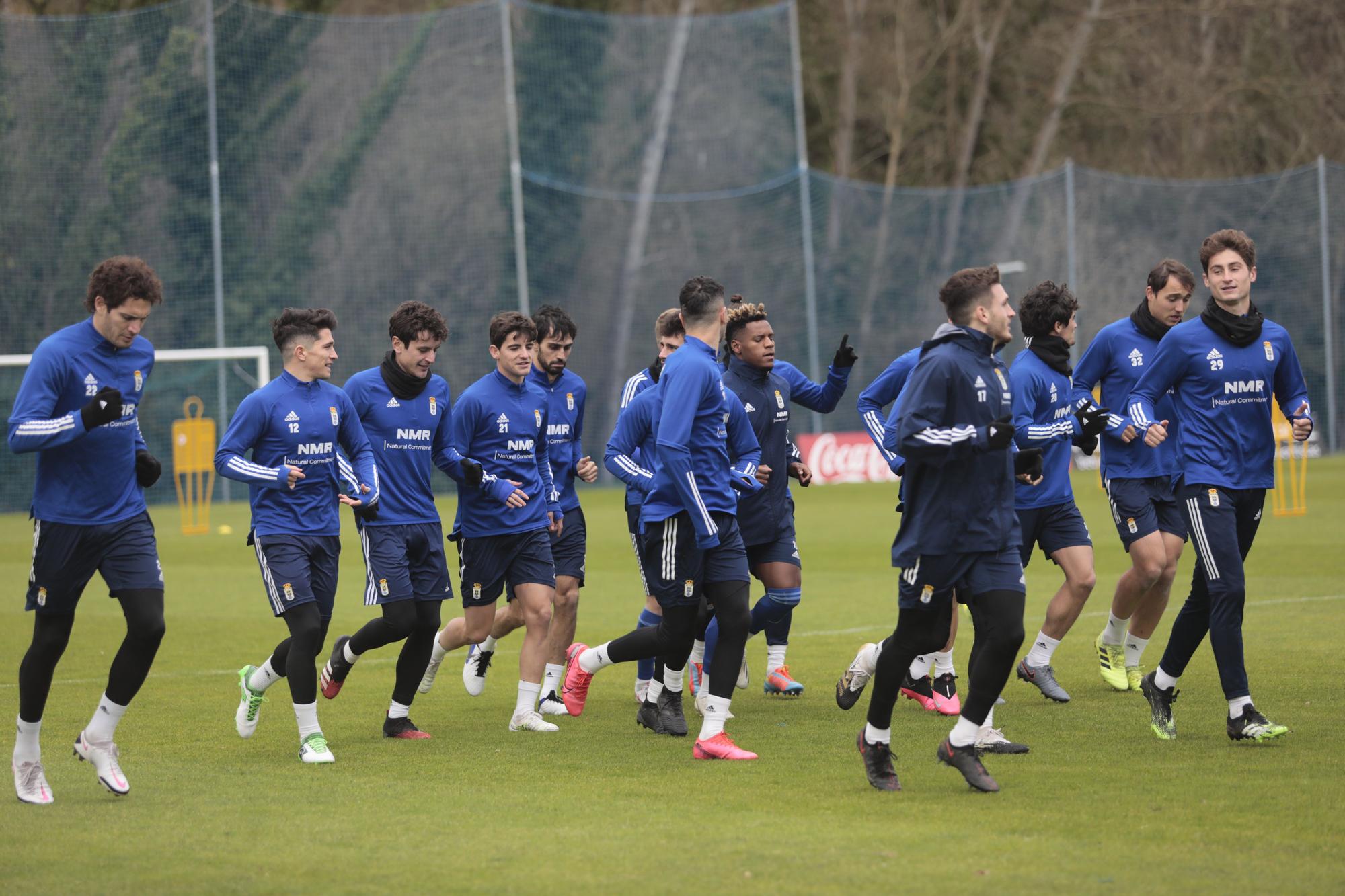 Último entrenamiento del año del Real Oviedo