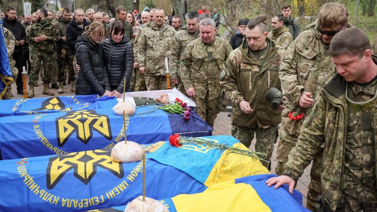 Funeral of Ukrainian National Guard servicemen in Kyiv