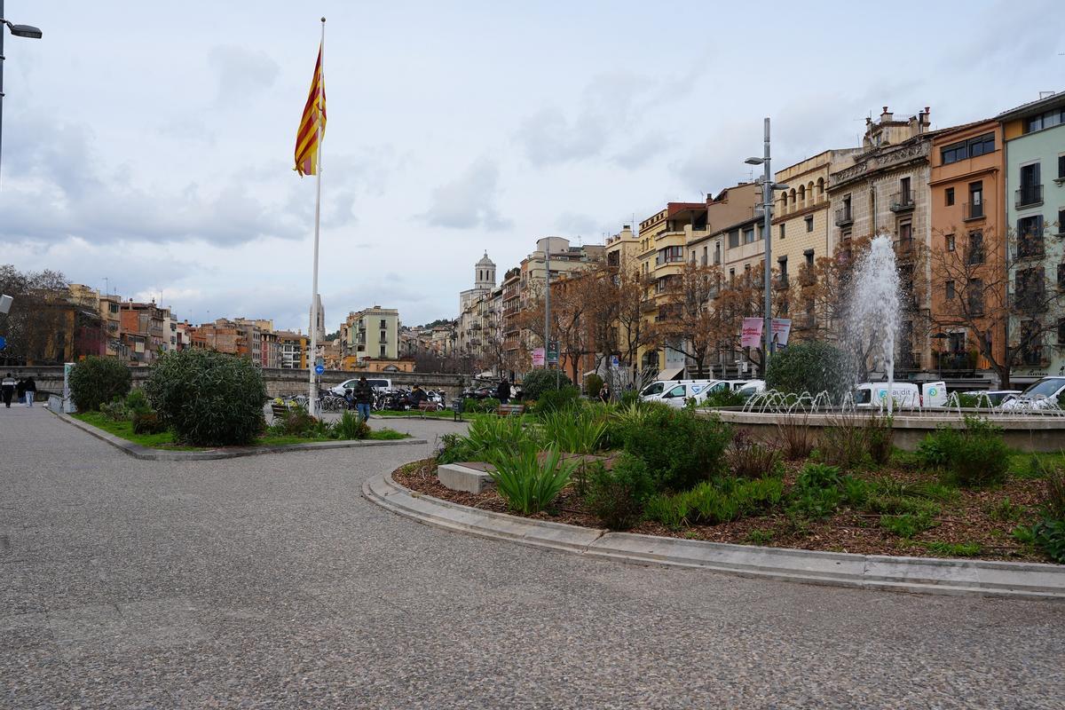 La plaça Catalunya de Girona.