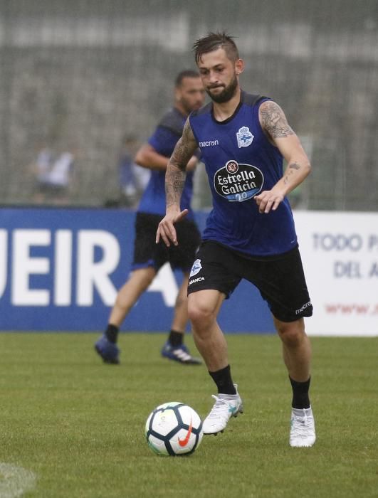 Primer entrenamiento de Bakkali con el Deportivo