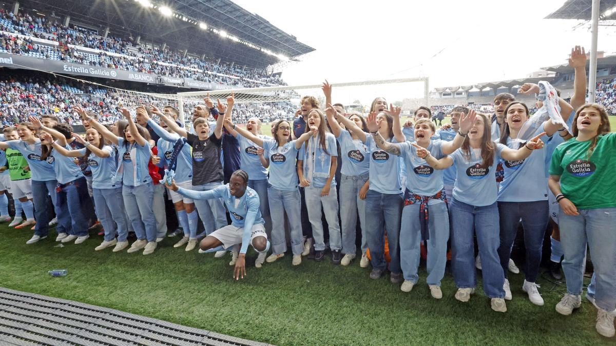 Así fue la celebración de la victoria contra el Sevilla con As Celtas