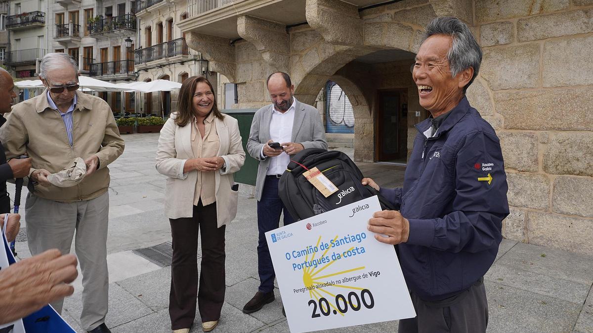 El peregrino 20.000 del albergue de O Berbés.